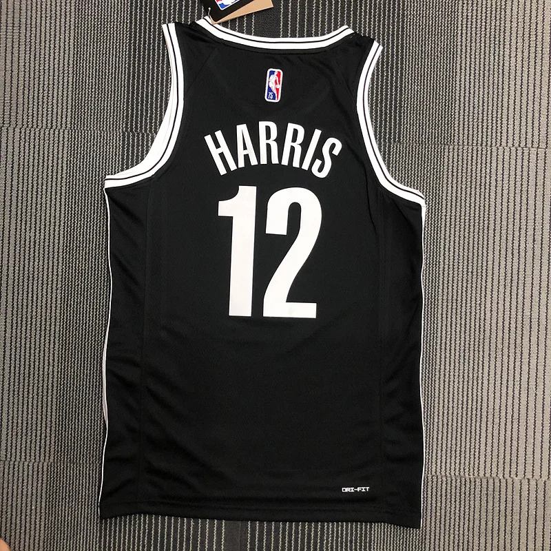 75th anniversary Brooklyn Nets Basketball jersey Black #12 HARRIS