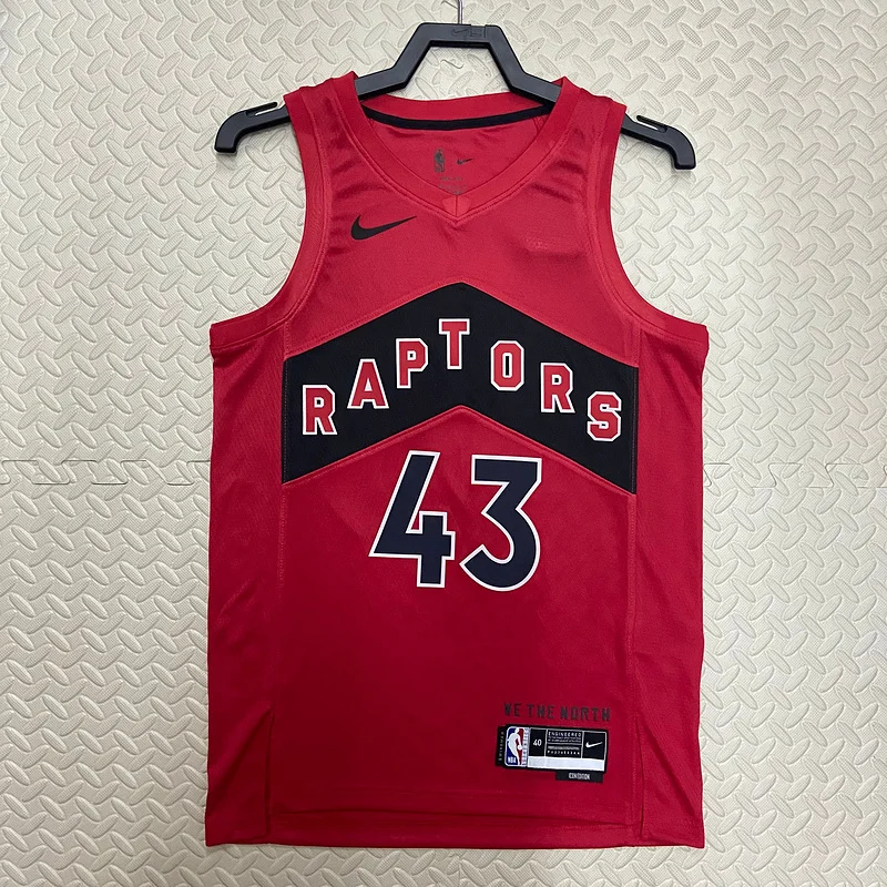 2023 NBA Toronto Raptors Basketball Jersey Aawy Red #43 SIAKAM