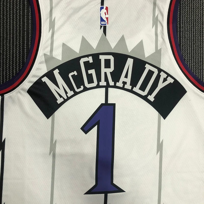 NBA Toronto Raptors Basketball Jersey Retro White #1 McGrady