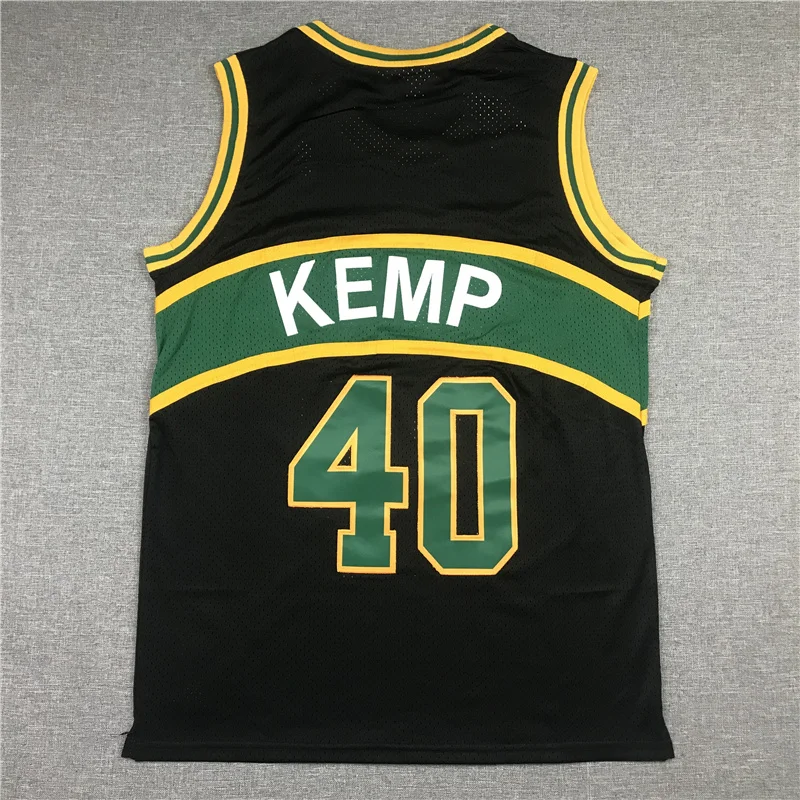 Mitchell Ness NBA Seattle SuperSonics Basketball jersey 40 Black Green