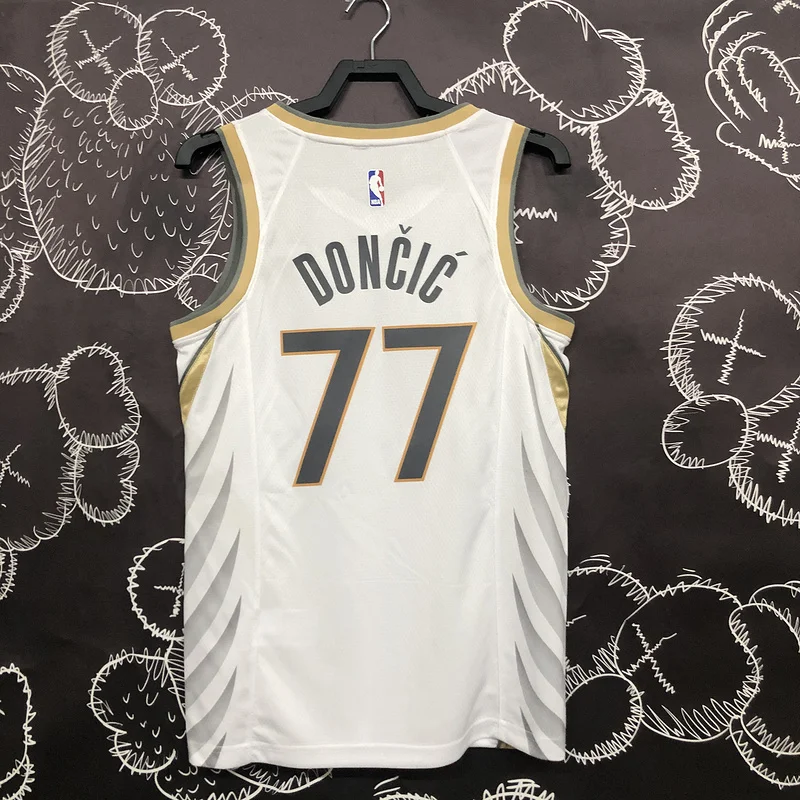 2020 Season NBA Dallas Mavericks basketball jersey city version #77 DONCIC