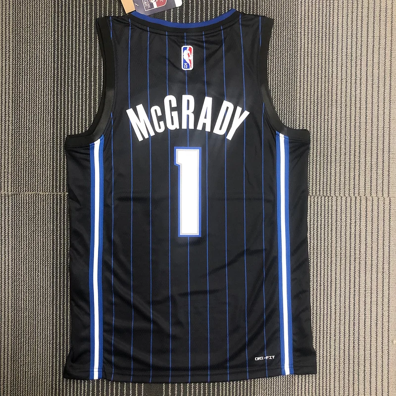 75th anniversary Orlando Magic Basketball Jersey  Black #1 McGrady