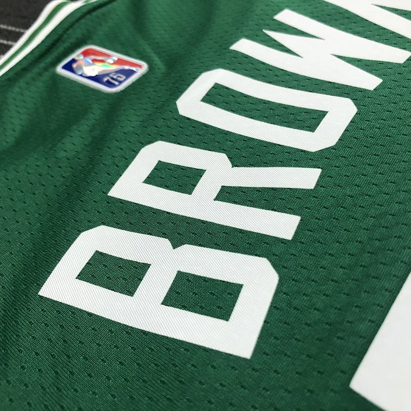 75th anniversary NBA Boston Celtics Basketball Jersey Green #7 BROWN