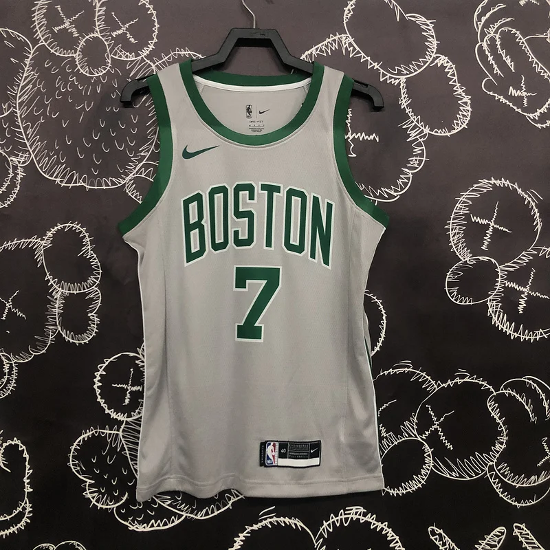 NBA Boston Celtics Basketball Jersey Gray #7 BROWN