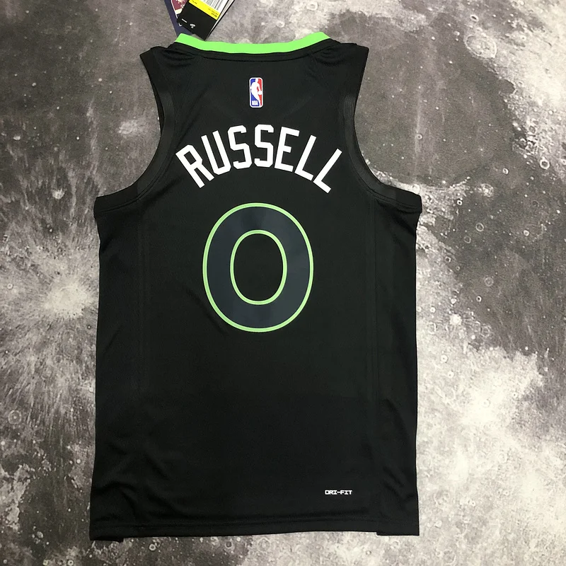 2023 Minnesota Timberwolves Basketball Jersey trapeze limited #0 RUSSELL