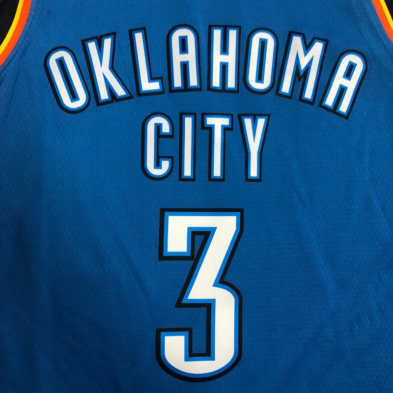 NBA Oklahoma City Thunder Basketball Jersey Blue #3 PAUL