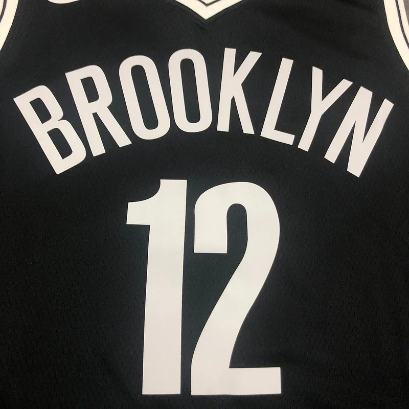 Brooklyn Nets Basketball jersey V-neck  Black #12 HARRIS