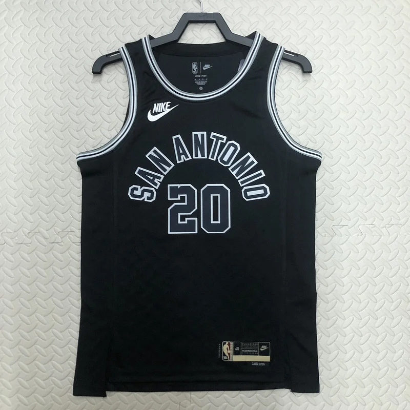 2023 San Antonio Spurs Basketball Jersey Retro #20 GINOBILI