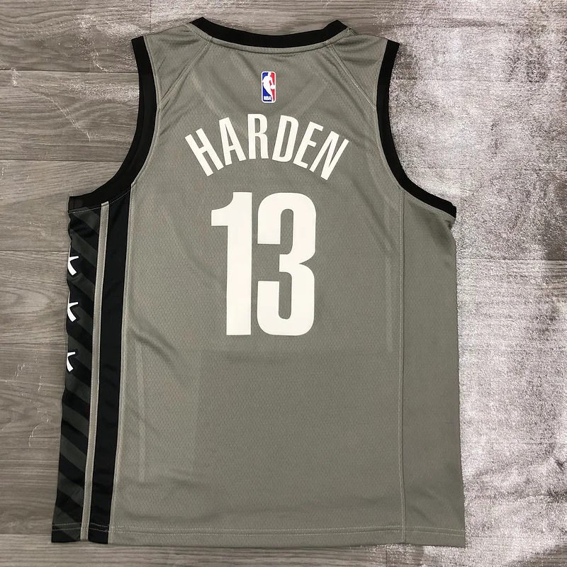 2021 Season Brooklyn Nets Basketball jersey JORDAN Theme gray #13 HARDEN