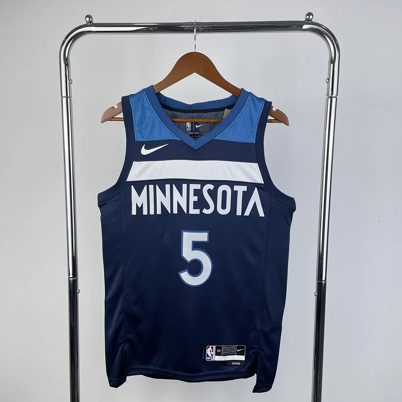 2023 Minnesota Timberwolves Basketball Jersey Aawy Blue #5 EDWARDS