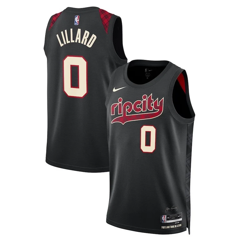 2024  Portland Trail Blazers Basketball Jersey   city version  #0   LILIARD