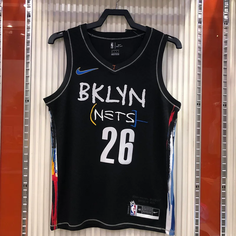 2021 Season Brooklyn Nets Basketball jersey city version Graffiti model #26 DINWIDDIE