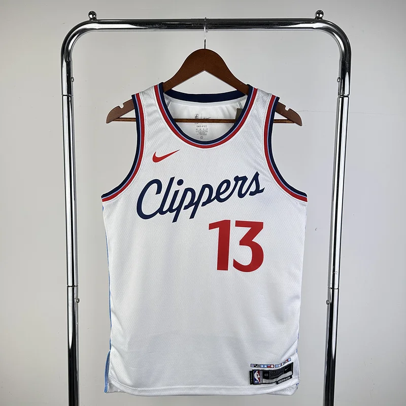 2025 Season  NBA Los Angeles Clippers Basketball jersey   Home   White  #13   GEORGE