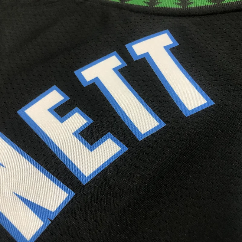 2018 Retro Minnesota Timberwolves Basketball Jersey Black #21 GARNETT