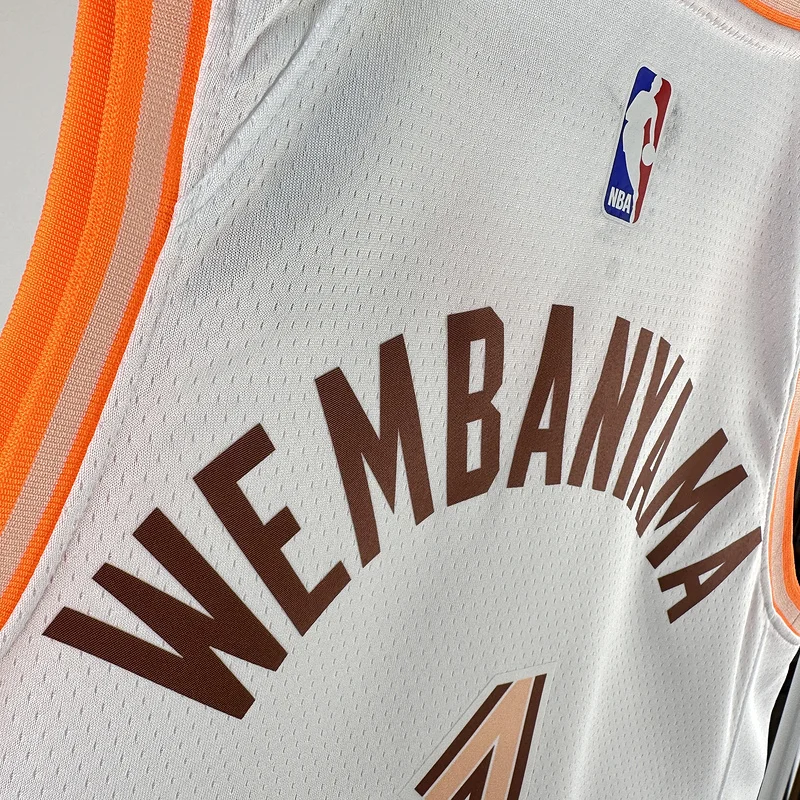 2024 San Antonio Spurs Basketball Jersey city version #1 WEMBANYAMA