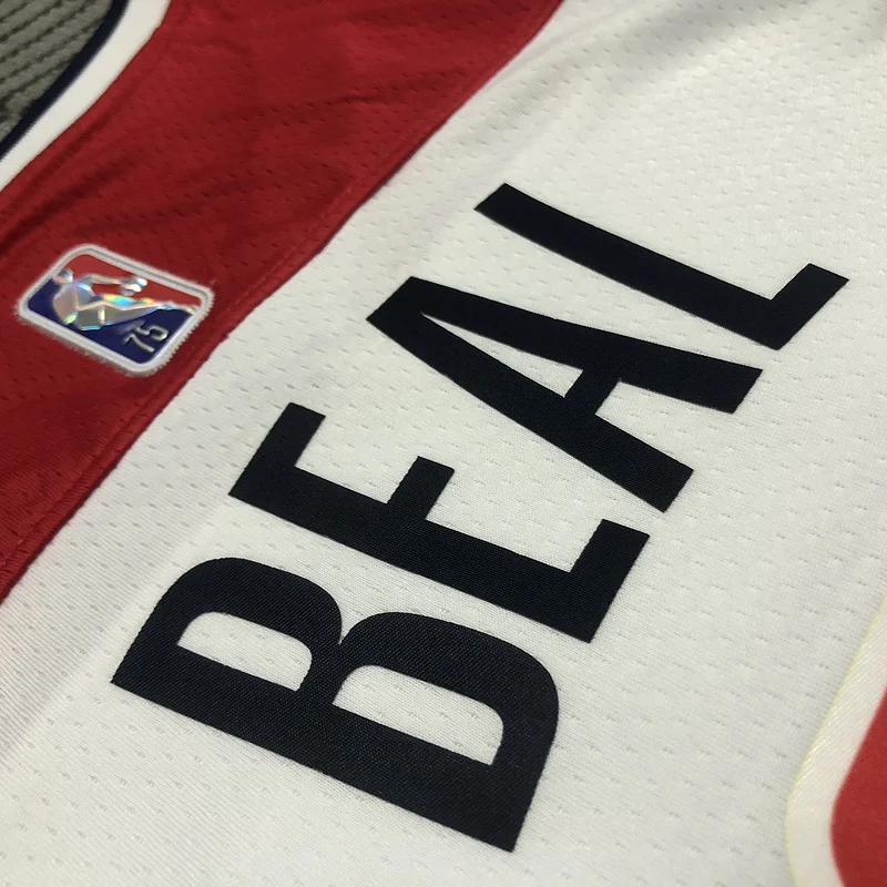 75th anniversary Washington Wizards Basketball Jersey White #3 BEAL