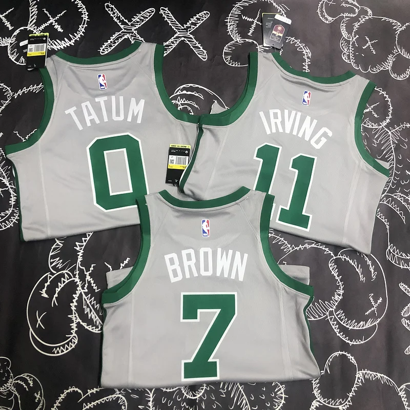 NBA Boston Celtics Basketball Jersey Gray #11 IRVING