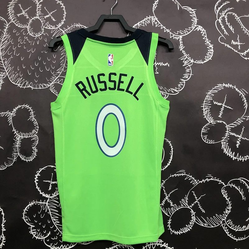 Minnesota Timberwolves Basketball Jersey trapeze #0 RUSSELL