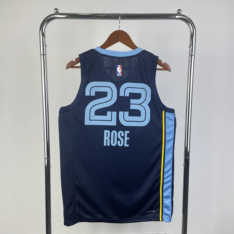 2023 Season NBA Memphis Grizzlies Basketball Jersey Aawy Blue #23 ROSE