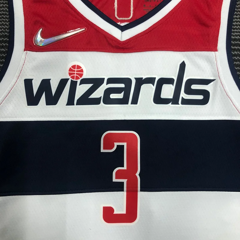 75th anniversary Washington Wizards Basketball Jersey White #3 BEAL