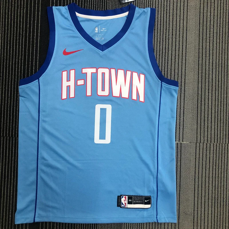 2021 Houston Rockets Basketball Jersey city version Blue #0 WESTBROOK