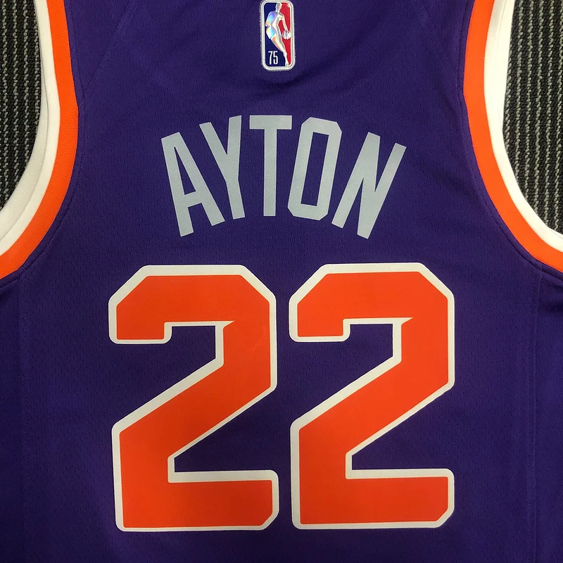 75th anniversary NBA Phoenix Suns Basketball jersey Purple #22 AYTON