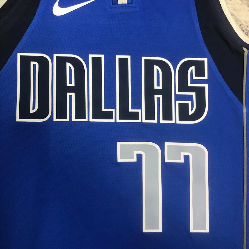 2023 Season NBA Dallas Mavericks basketball jersey Blue #77 DONCIC