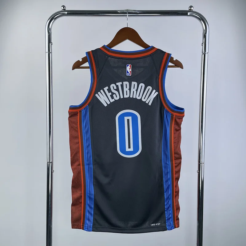 2023 NBA Oklahoma City Thunder Basketball Jersey city version #0 WESTBROOK