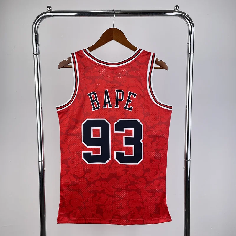 BAPE×M&N co-branded NBA Chicago Bulls Basketball jersey