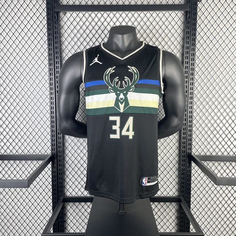 2021 Season NBA Milwaukee Bucks Basketball jersey trapeze limited #34 Antetokounmpo