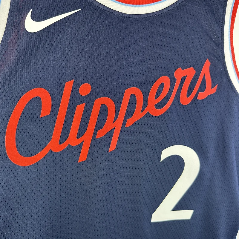 2025 Season  NBA Los Angeles Clippers Basketball jersey   Aawy   Blue  #2   LEONARD