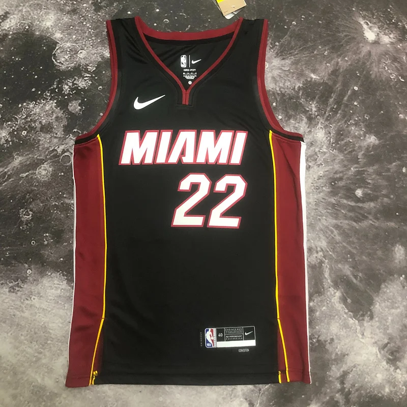 2023 Season NBA Miami Heat basketball jersey V-neck Black #22 BUTLER