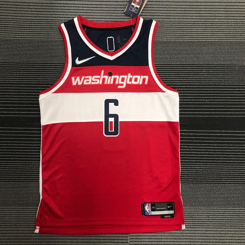 75th anniversary Washington Wizards Basketball Jersey Red #6 HARRELL