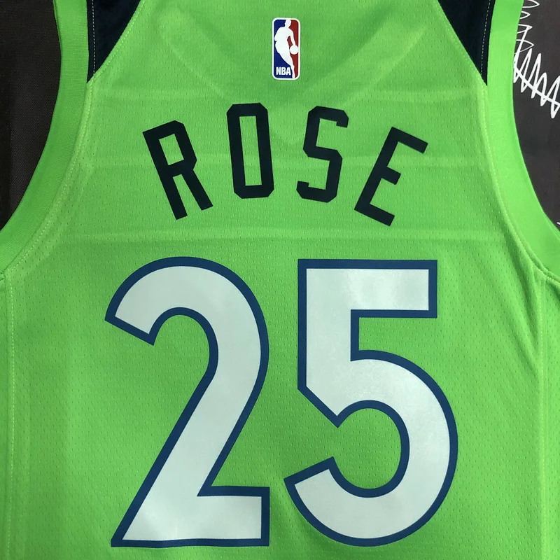 Minnesota Timberwolves Basketball Jersey trapeze #25 ROSE