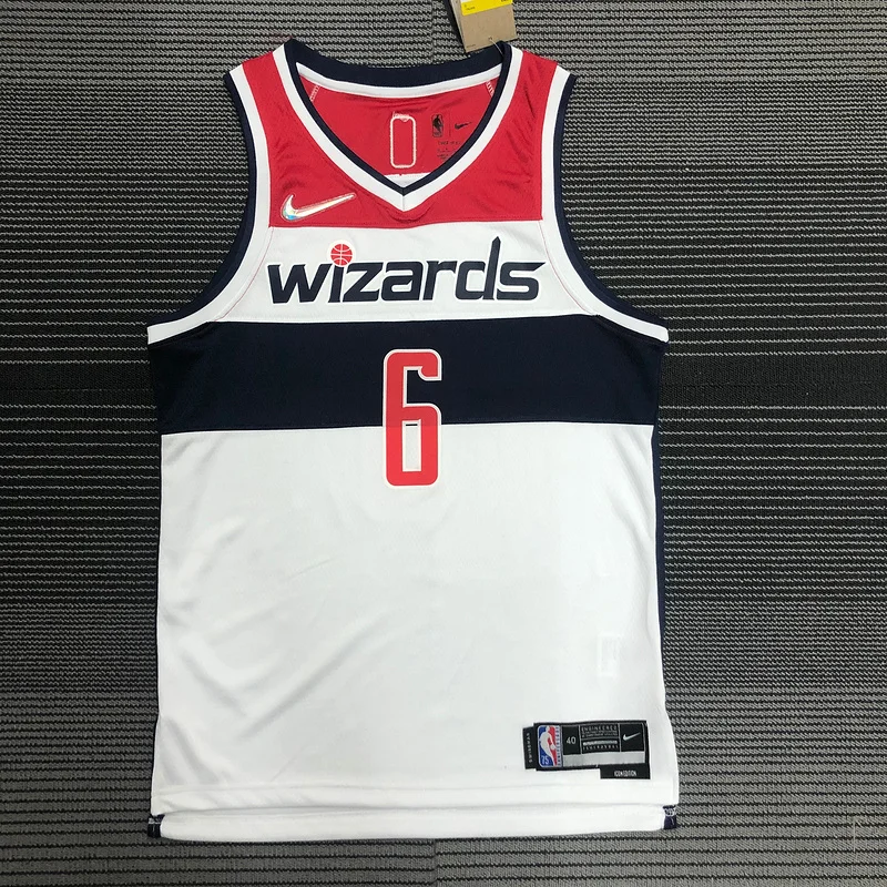 75th anniversary Washington Wizards Basketball Jersey White #6 HARRELL