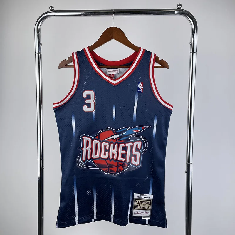 Mitchell Ness Hot Print Retro Houston Rockets Basketball Jersey 1999 2000 #3 FRANCIS