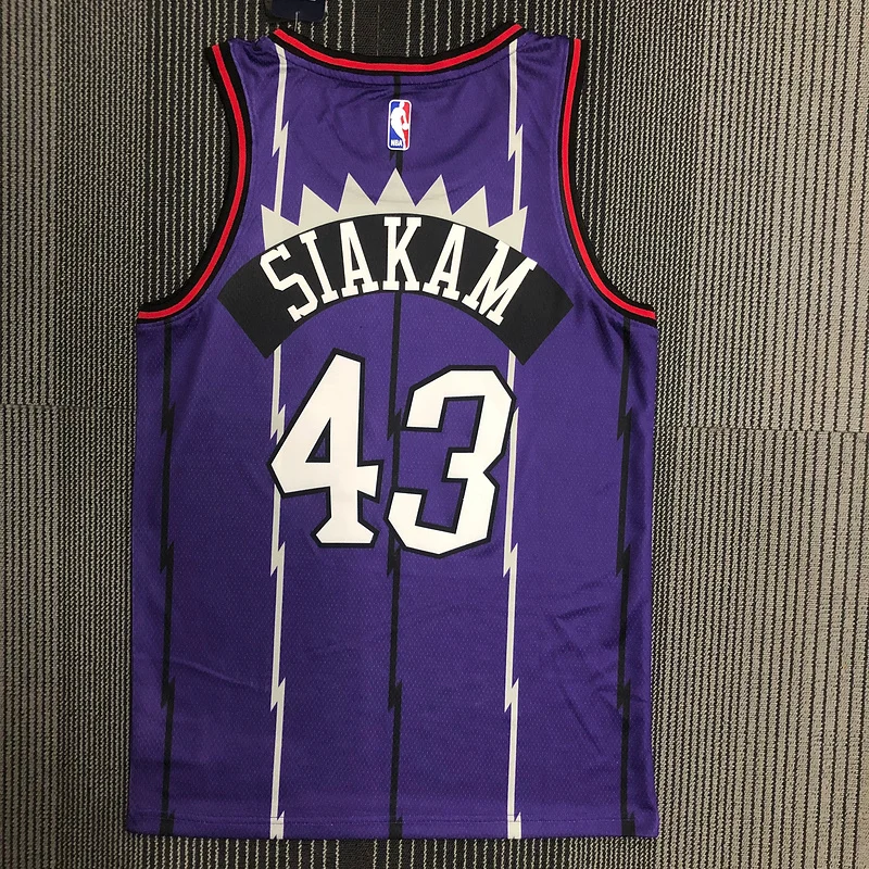 NBA Toronto Raptors Basketball Jersey Retro Purple #43 SIAKAM