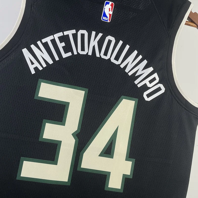 2021 Season NBA Milwaukee Bucks Basketball jersey trapeze limited #34 Antetokounmpo