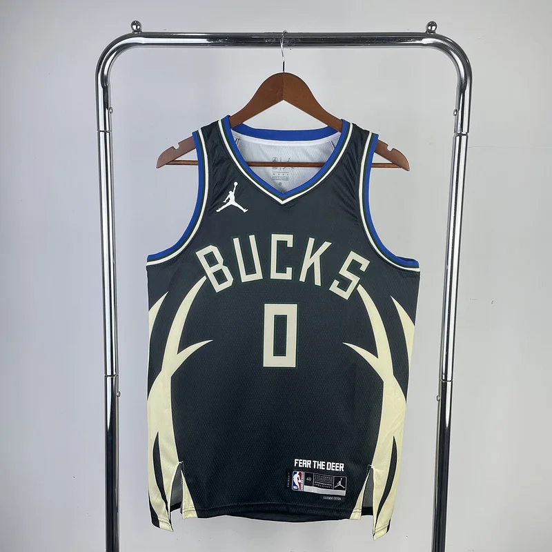 2023 Season NBA Milwaukee Bucks Basketball jersey trapeze limited #0 LILLARD