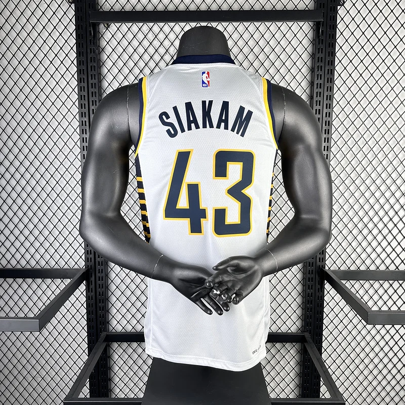 2023 Indiana Pacers Basketball Jersey Home White #43 SIAKAM