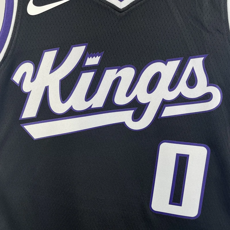 2024 Sacramento Kings Basketball Jersey Aawy Black #0 MONK