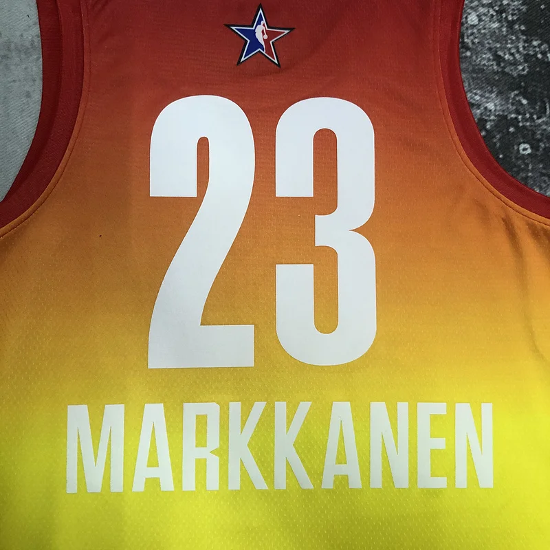 2023 All-Star Utah Jazz Basketball Jersey Yellow #23 MARKKANEN