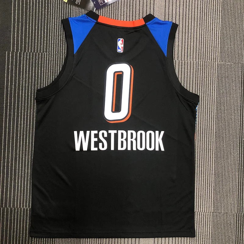 2021 NBA Oklahoma City Thunder Basketball Jersey city version #0 WESTBROOK