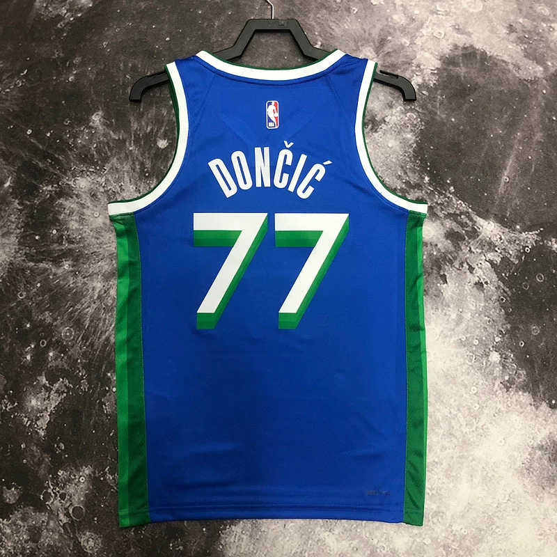 2023 Season NBA Dallas Mavericks basketball jersey city version #77 DONCIC