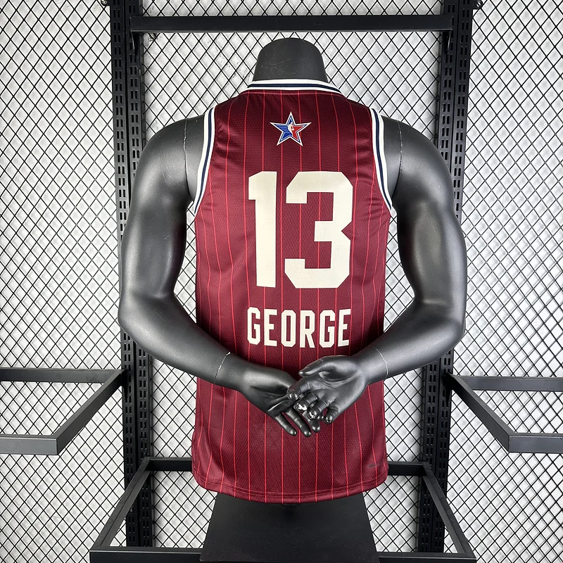 2024 Season   NBA Los Angeles Clippers Basketball jersey All-Star    Red  #13   GEORGE