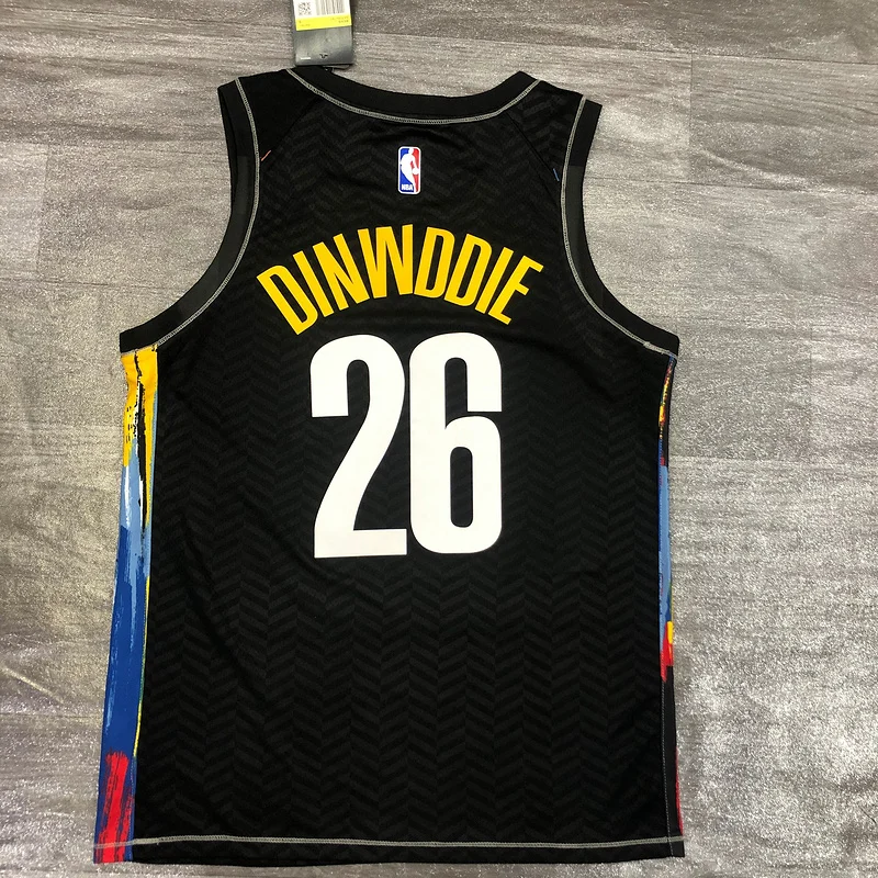 2021 Season Brooklyn Nets Basketball jersey city version Graffiti model #26 DINWIDDIE