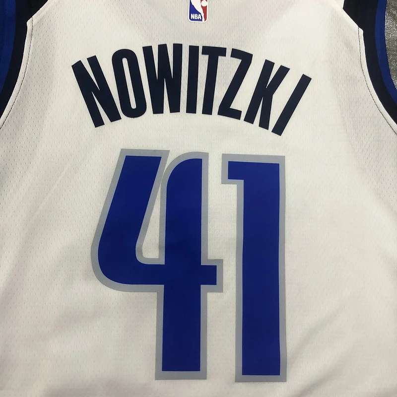 NBA Dallas Mavericks basketball jersey Home White #41 NOWITZKI