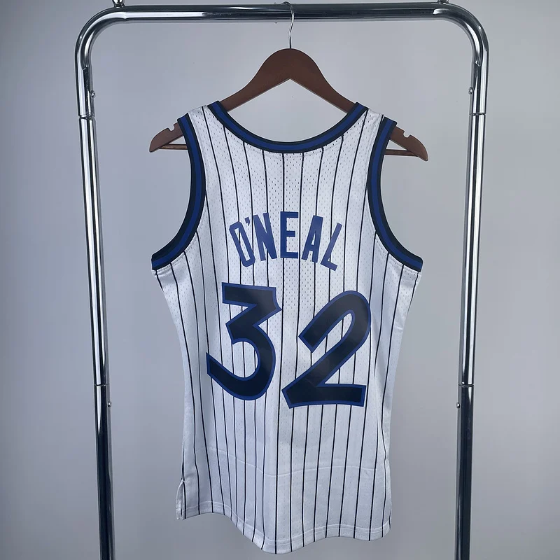 1994 Mitchell Ness Hot Print Retro Orlando Magic Basketball Jersey White #32 ONEAL