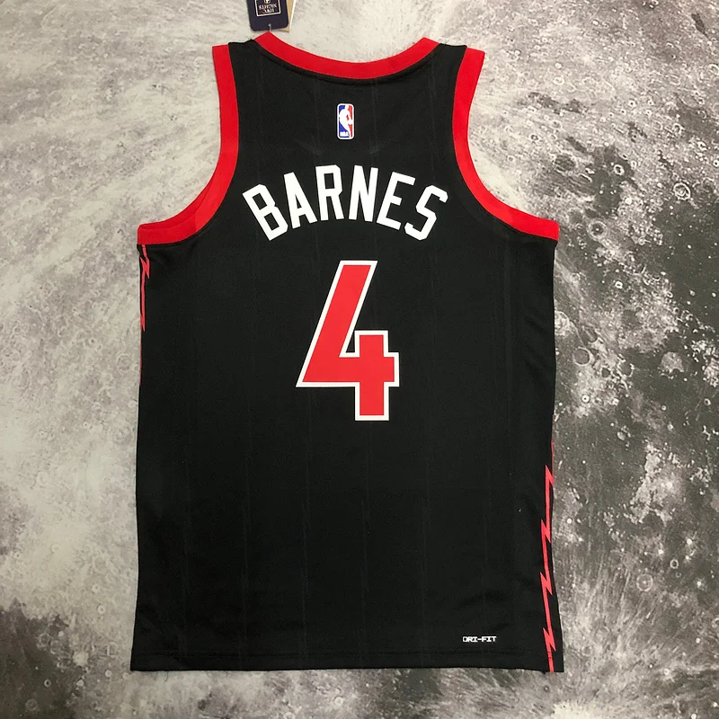 2023 NBA Toronto Raptors Basketball Jersey trapeze limited #4 BARNES