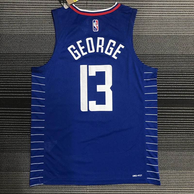 AU player version NBA Los Angeles Clippers Basketball jersey    Blue  #13     GEORGE